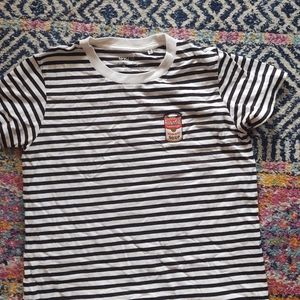 UniQlo Warhol Soup Can Patch Stripe Tee